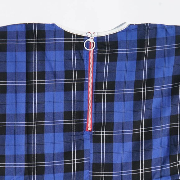 Rudie Cobalt Blue Plaid Midi Dress -- BRAND NEW! - Picture 3 of 4